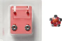 Erstohrstecker Sterile Ohrstecker Chirurgenstahl synthetischer Stein pink 3mm