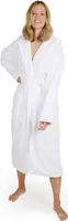 Blumtal Bademantel Damen, kuschelig weicher Bademantel Damen Baumwolle mit gefütterter Kapuze und samtigen Frottee-Velours, ® , XL in Weiß