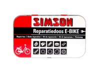 Simson reparatursatz E-Bike Aluminium rot/weiß 14-teilig