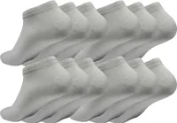 12 Paar Sneaker Socken Herren Damen Socken Baumwolle,  12 Paar, Weiß 39-42