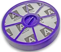 vhbw Staubsaugerfilter kompatibel mit Dyson DC20, DC21, DC08, DC19, DC29, DC04, DC05 Staubsauger - HEPA-Filter Weiß Lila