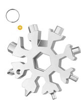 Selm 18-in-1 Schneeflocke Multitool Karte,Edelstahl Ringschlüssel Sechskantschlüssel für Outdoor