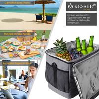 KREKCO 15L Kühltasche Faltbare Kühlbox Isoliertasche Thermotasche Picknicktasche Cooler Bag Lunchtasche für Lebensmitteltransport 