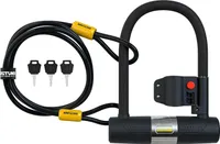 SIGTUNA Fahrradschloss - 16 mm Schweres Fahrrad Bügelschloss mit 1,2m Kabel fürs Rennrad,