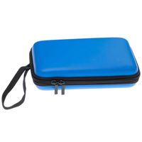 vhbw Tasche kompatibel mit Nintendo 3DS XL, LL Spielekonsole - Schutzhülle, Tragetasche + Trageschlaufe mit Karabinerhaken, schwarz, blau