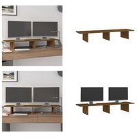 vidaXL Monitorständer Honigbraun 100x27x15 cm Massivholz Kiefer - Monitorständer - Bildschirmständer - Monitorerhöhung - Laptopständer