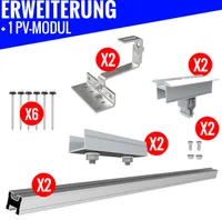 1 PV-Module Erweiterung Photovoltaik Solarpanel Halterung Montage Set Ziegeldach Befestigung PV 25-40MM