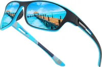 Polarisierte Sportbrille Sonnenbrille Herren Radbrille Damen mit UV400 Schutz zum Autofahren, Laufen, Radfahren, Angeln, Golf