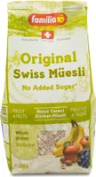 Original Swiss Müesli (ohne Zucker) | Familia | Aus der Schweiz | 500g | 100% Vollkorn | Traditionelles Frühstück