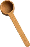 Layba dřevěná sada odměrky na kávu, odměrka na kávu, vyrobená z bukového dřeva, objem 25 ml / 24 g. Odměrka na kávu, naběračka na kávové byliny a zrnkovou kávu