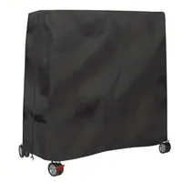Wasserdichte und staubdichte Outdoor-Tischtennisplatte Abdeckung 165x70x185cm, Tischtennisplatte Abdeckung 420D Oxford, Schwarz