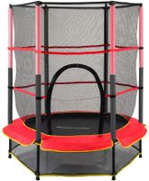 140cm Kinder Trampolin Mini-Trampolin für Kinder, mit Schutznetz Lastaufnahme  springend, Bungee, Jump, Fitnessstudio, für Kinder im Freien, Garten