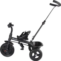 CLAMARO Kinderdreirad Trio mit Schiebestange,Dreirad,  Korb, 2in1, mit lenkbarer Schiebestange, Farbe:Bronze