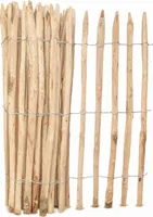 Italienischer Staketenzaun Kastanie - Länge 5 Meter, Höhe 120 cm, Lattenabstand 6-7 cm