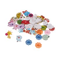 50 Pcs Sortierte Tier Holzknöpfe 2-Löcher Kinderknöpfe Deko-Knöpfe für 50 Pcs Sortierte Tier Holzknöpfe 2-Löcher Kinderknöpfe Deko-Knöpfe für