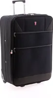 Trolley-Koffer "Jumbo" - 83 cm, XXL-Volumen 140 Liter, Dehnfalte, 2 Rollen, schwarz, Rollenkoffer