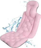 Ganzkörper-Badewannenkissen mit 10 starken Saugnäpfen, Aufrüsten und Verlängern des Badewannenkissens, ergonomisches Spa-Badewannenkissen für die Wanne zur Unterstützung des ganzen Körpers, New Blue, 36,1 x 15,7 Zoll