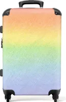 NoBoringSuitcases.com Detský kufor Medium 67x43x25 cm, 72L, farebné potlače pre deti: Colourful - Rainbow, Cestovný kufor so 4 kolieskami