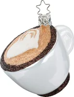 INGE-GLAS® Weihnachts-Hänger Cappuccino mit Herz | IG-10095S018