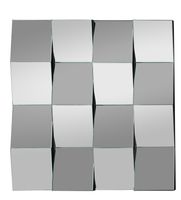 Designspiegel Prisma ; Farbe: Silber ; Maße (BxHxT): 60 cm x 60 cm x 5 cm