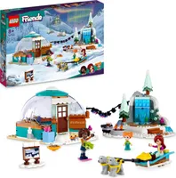 LEGO 41760 Friends Ferien im Iglu Set mit Camping-Zelt, 2 Schlittenhunden, Mini-Puppen und Zubehör, fantasievolles Winter-Spielzeug zu Weihnachten für Mädchen, Jungen, Kinder ab 8 Jahren