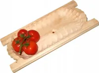Geschnitzter Holztrog zum Servieren von Speisen 60 cm | Dekoschale aus Holz | Handgefertigtes Holztablett | Platte 60 cm