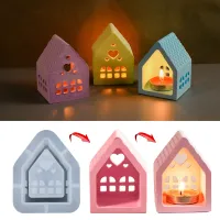 Silikonformen Gießformen Häuser, 3D Silikonform Haus Silikonform Kerzenhalter Weihnachten Gießformen  Zum Gießen Giessformen