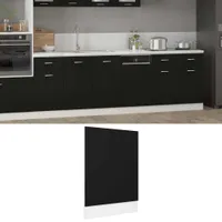 vidaXL Pokrywa zmywarki czarna 45x3x67 cm Materiał drewnopochodny