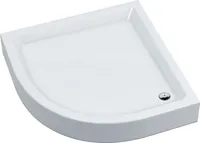 AQUABAD® Duschwanne Komplettset NORMA Maße: 80x80cm viertelkreis R55 3x Standfüße + Viega Domoplex Ablaufgarnitur