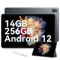Blackview Tab 16 Herný tablet 11 palcov, 14(8+6) GB RAM + 256GB ROM(1TB TF), Android 12 Tablet 2K 2000 x 1200 IPS, Octa-Core, 8MP+13MP, 7680mAh/4G LTE/5G WLAN/Google GMS/Widevine L1/Stylus Pens/GPS