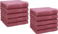 Betz 10 Stück Seiftücher 30x30 cm PREMIUM 100% Baumwolle  Farbe: beere