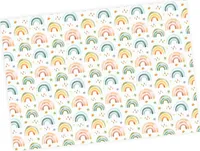 5 Bögen Geschenkpapier Regenbogen - 1,60€/qm- 84,1 x 59,4 cm
