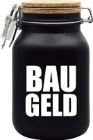 Spardose Geld Geschenk Ideen Bau Geld Schwarz Größe XL 2 Liter