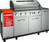 27970 Gasgrill Rexon 6.1 cooK - Edelstahl