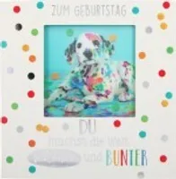 Geburtstagskarte Klappkarte 3D mit Musik & Licht  Zum Geburtstag Du machst die Welt...