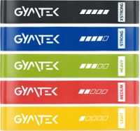 Gymtek® Theraband Set - 5 kusov, 0,5-30 kg - fitness gumy, posilňovacie gumy, gymnastické gumy - joga, pilates, silový tréning, fitness