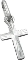 Anhänger 14x7mm Kreuz diamantiert Silber 925 silber 14x7mm