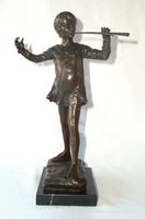 Bronze Skulptur, Peter Pan, Sculpture signiert G.F. für George Frampton