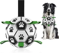 Haustierspielzeug,Hundeballspielzeug,Fußball mit Greifflaschen,Interaktiver Schwimmender Ball,IQ-Trainingsball ,Kauspielzeug,Fussball für Hunde,langlebiges Hundespielzeug (Fußball)