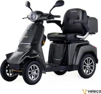 Veleco GRAVIS - Elektromobil - 1000W - LED Beleuchtung - 4-Rad Seniorenmobil -Mobilitätsroller (Grau)