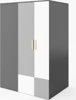 Eckschrank rechts POK 130x93 cm graphit/buche ibsen/hellgrau