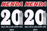 2x Kenda Schlauch Fahrradschlauch 20" DV x 1.75 - 2.125 Blitzventil Dunlopventil