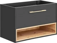Borneo Cosmos 821 Waschbeckenunterschrank 80 cm, Grau, mit Schublade