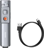 Baseus Orange Dot Multifunktionsfernbedienung für Präsentationen mit Laserpointer - grau