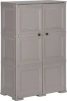 Szafka plastikowa 79x43x125 cm drewniana szara