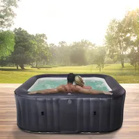 Miweba MSpa Whirlpool Outdoor Muse Otium | für 6 Personen - 185 cm x 185 cm - Ozon- UV-C Reinigung - Aufblasbar - Massagedüsen - Anti-Frost - Jacuzzi