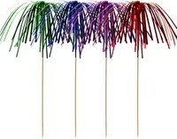 100 Deko-Picker 15,5 cm farbig sortiert "Feuerwerk"