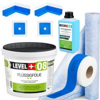 Hydroizolačná súprava Tekutá fólia 7kg Tesniaca páska 5mb Rohož 1mb Základný náter 1l Sprcha - LEVEL+ SET344