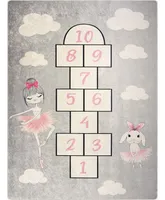 Hopscotch Kinderteppich 120 x 160 cm – Grau