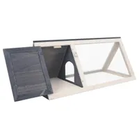 vidaXL Klec pro malá zvířata/králíky Grey Wood